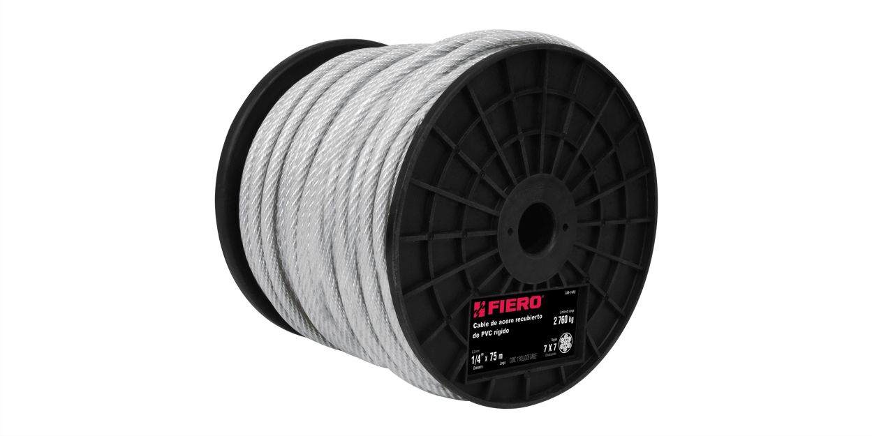 CABLE DE ACERO FORRADO