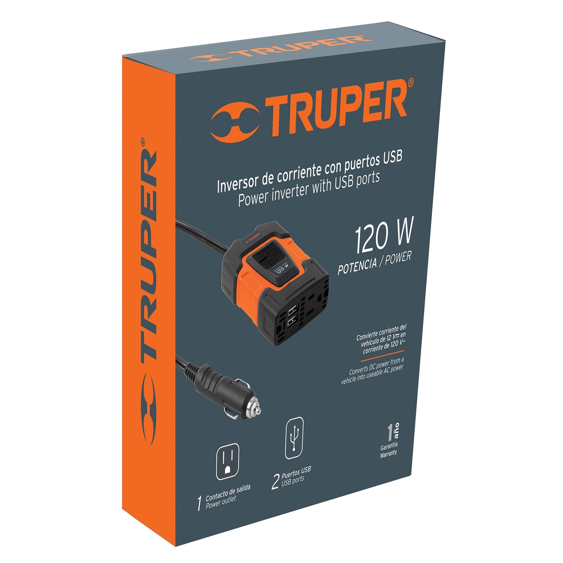 Inversor de corriente 120 W