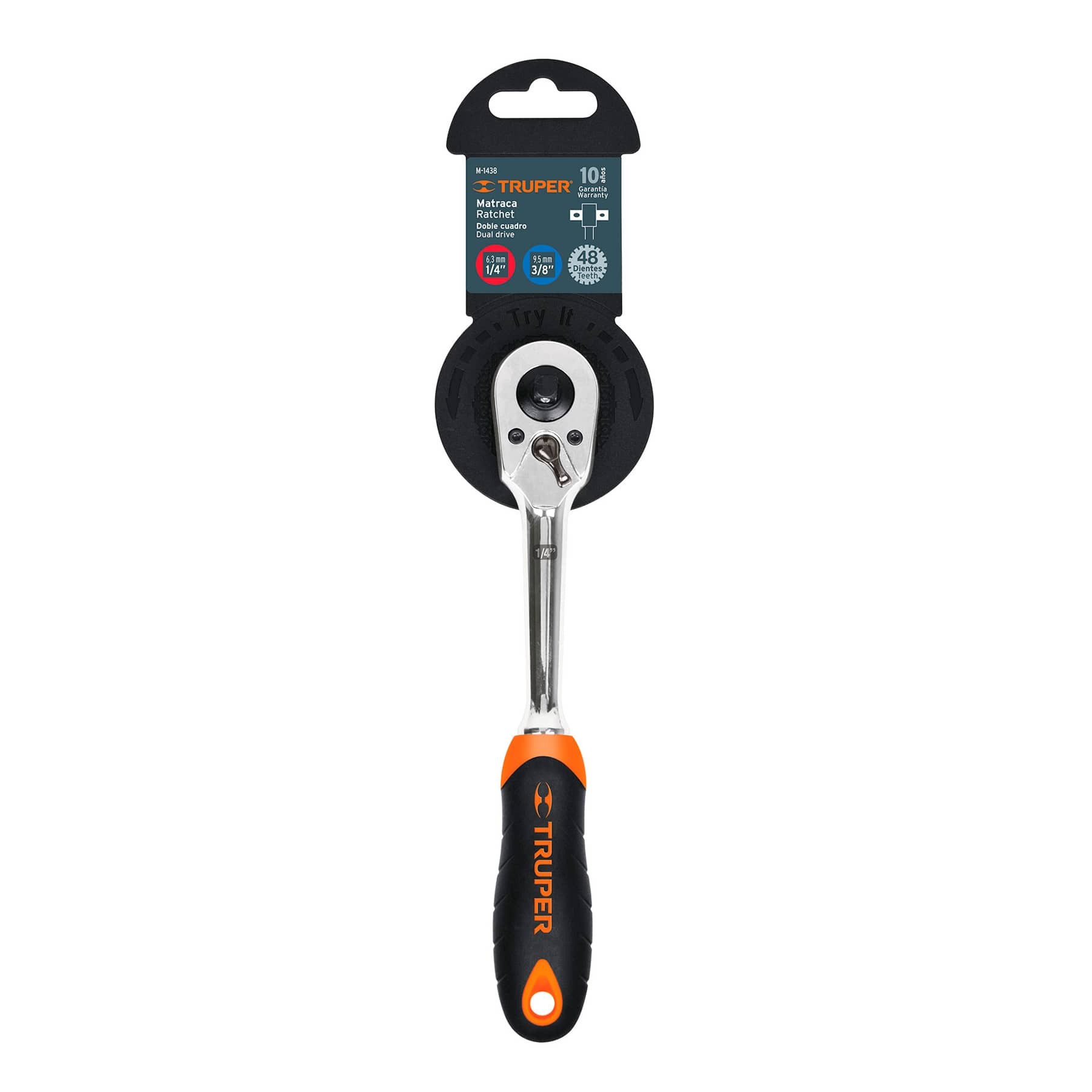 Rachet de liberación rápida doble, cuadro 1/4″y 3/8″