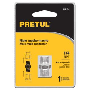 Niple acero cuerda 1/4 NPT Pretul