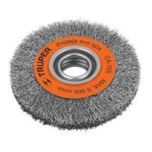 Gratas de alambre ondulado 6″, calibre 0.35 mm, para esmeril