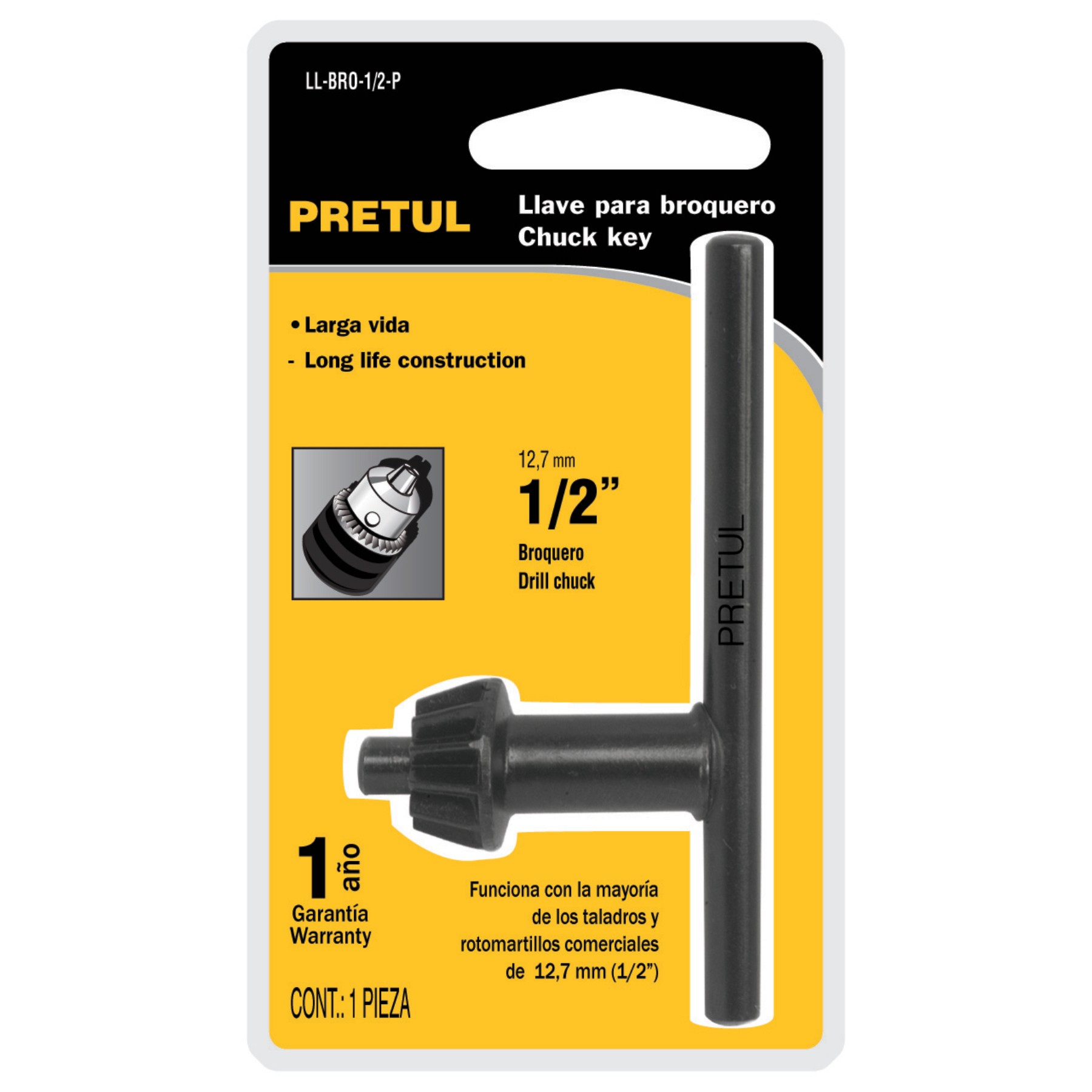 Llave para Mandriles de 1/2″, Pretul