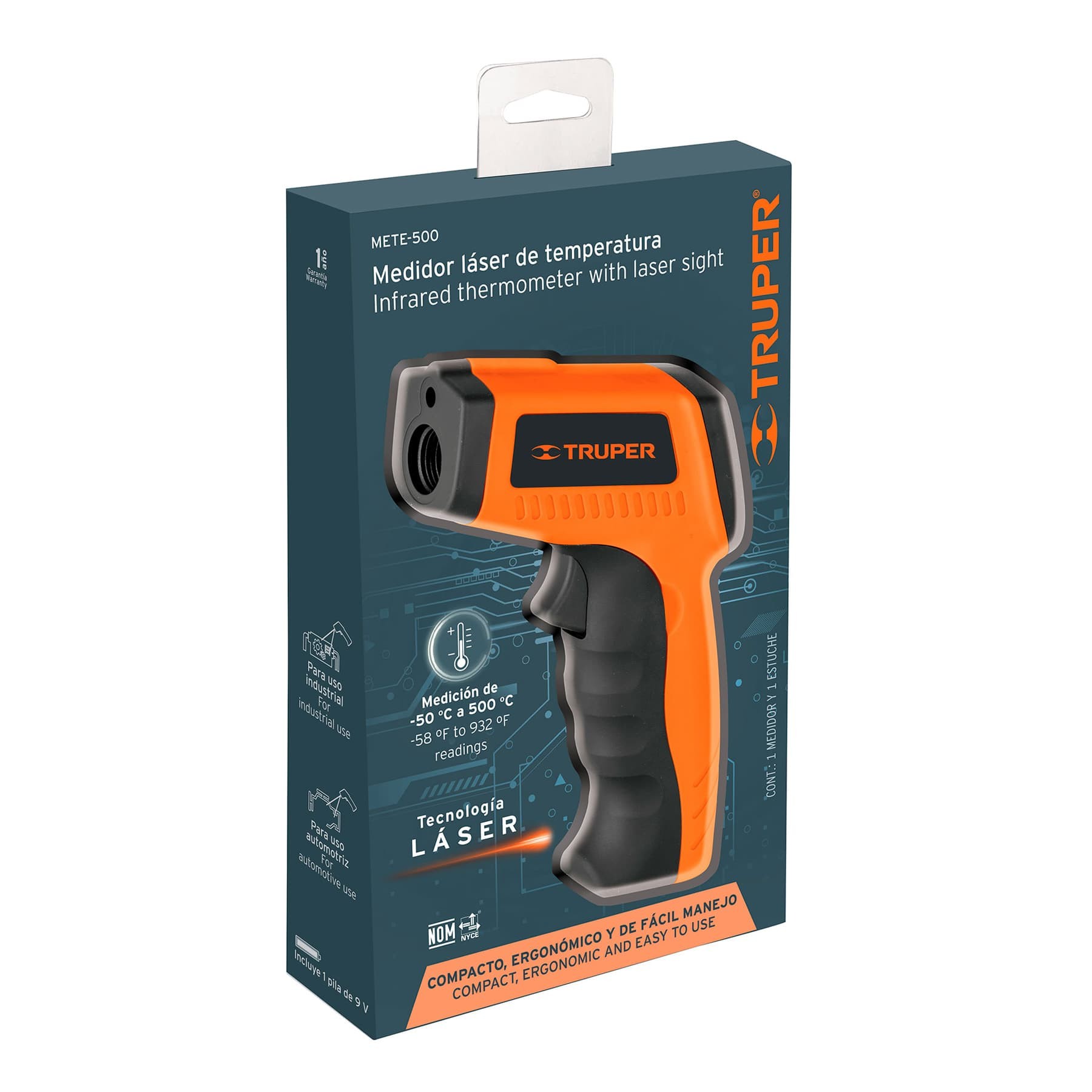 Medidor infrarrojo de temperatura 500 grados C